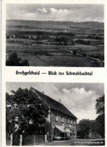 Großgeschaidt / Blick ins Schwabachtal, Gasthof Peter Stoy zur Verfügung gestellt von Ewald Glückert
